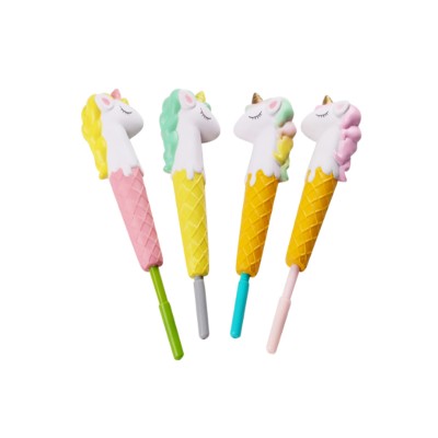 Manufacturer direct PU foam squishy unicorn pens and pencils unicorn stationery