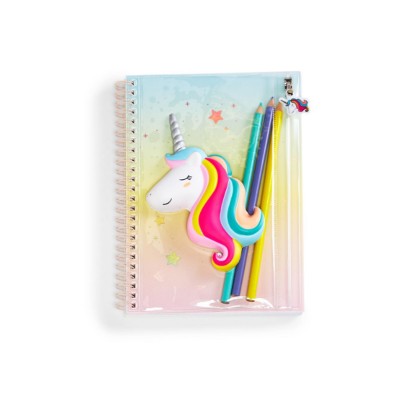 Diary soft color book anti estres sticker squeeze stress ball stickers rainbow unicorn notebooks