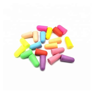 Factory direct reusable slow rebound soft and comfortable foam earplugs bullet pu foam earplug